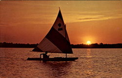 Sailboating On Lake Norman Postcard