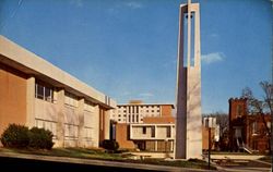 The Bell Tower, Tupper Memorial Garden Shaw University Raleigh, NC Postcard 