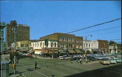 Walnut And Center Streets Postcard