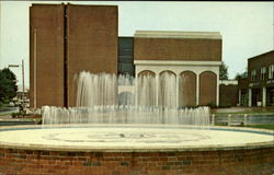 Macon County Court House And Memorial Fountain Postcard