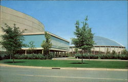 Ovens Auditorium & Charlotte Coliseum North Carolina Postcard Postcard