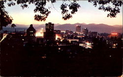 Asheville North Carolina At Sundown Postcard Postcard