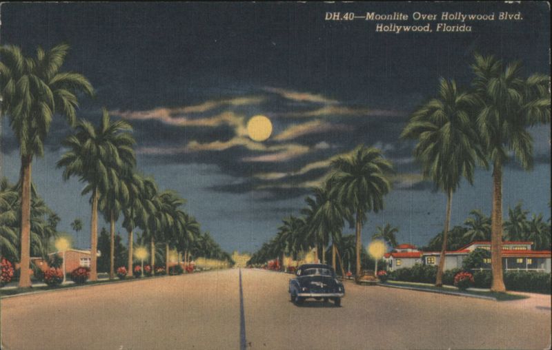 Moonlite Over Hollywood Blvd., Hollywood, Florida