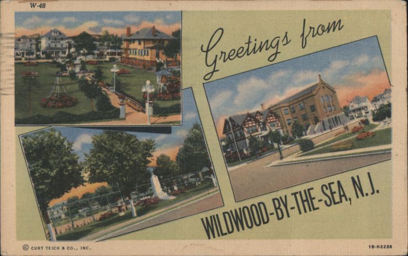 Greetings from Wildwood-by-the-Sea, N.J. Multi-View New Jersey