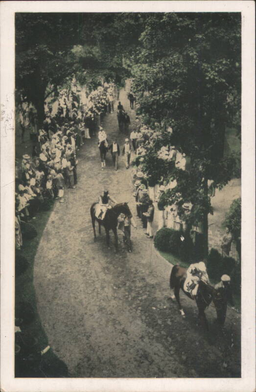 Thoroughbreds Parading, Saratoga Springs Race Track New York