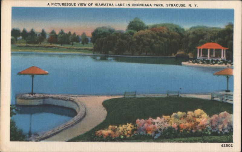 Picturesque View of Hiawatha Lake, Onondaga Park Syracuse New York