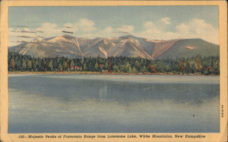 Majestic Peaks of Franconia Range from Lonesome Lake New Hampshire