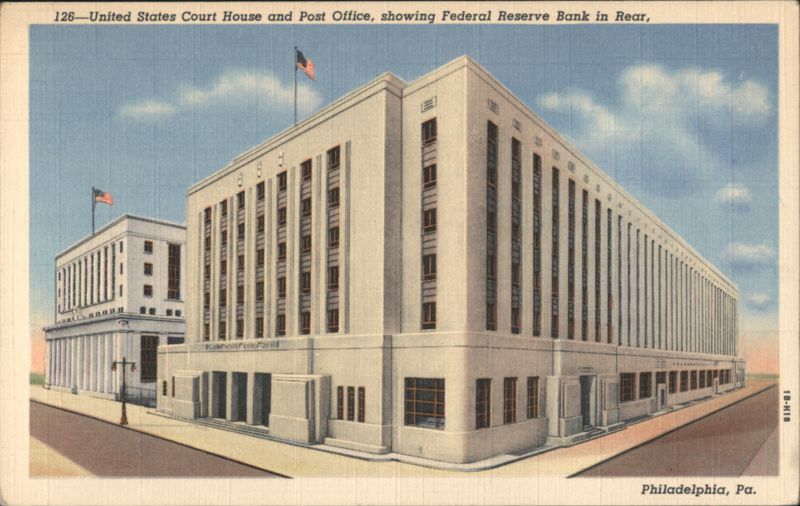 US Court House & Post Office, Federal Reserve Bank Philadelphia Pennsylvania