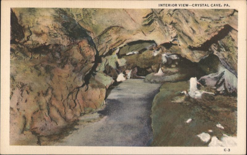 Crystal Cave Interior View, PA Pennsylvania