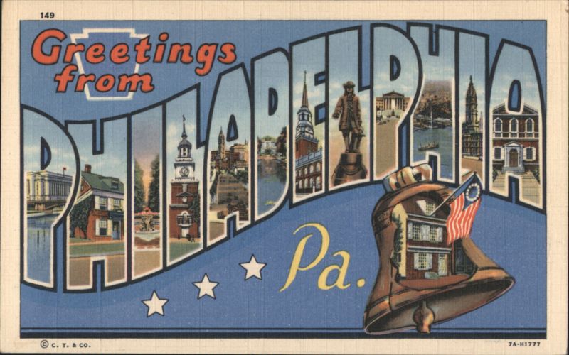 Greetings from Philadelphia Landmarks Liberty Bell Pennsylvania