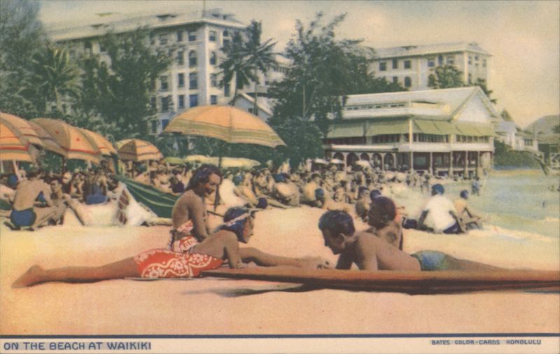 ON THE BEACH AT WAIKIKI Honolulu Hawaii