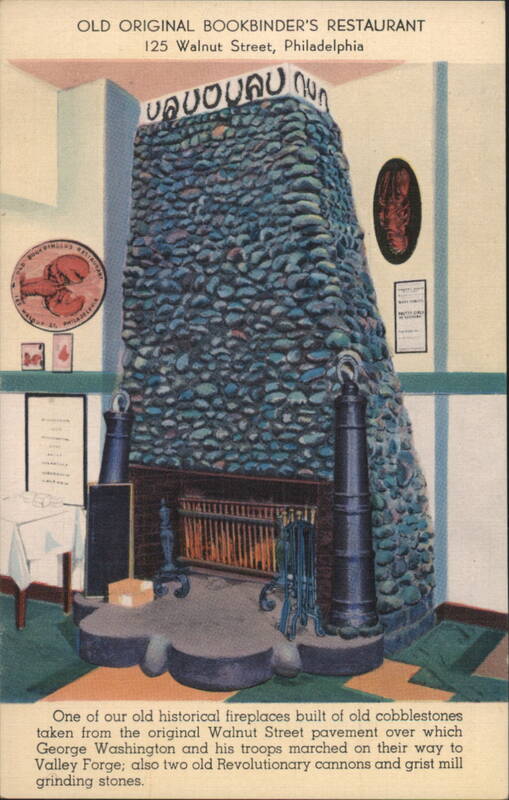 Old Original Bookbinder's Restaurant Fireplace, Philadelphia Pennsylvania