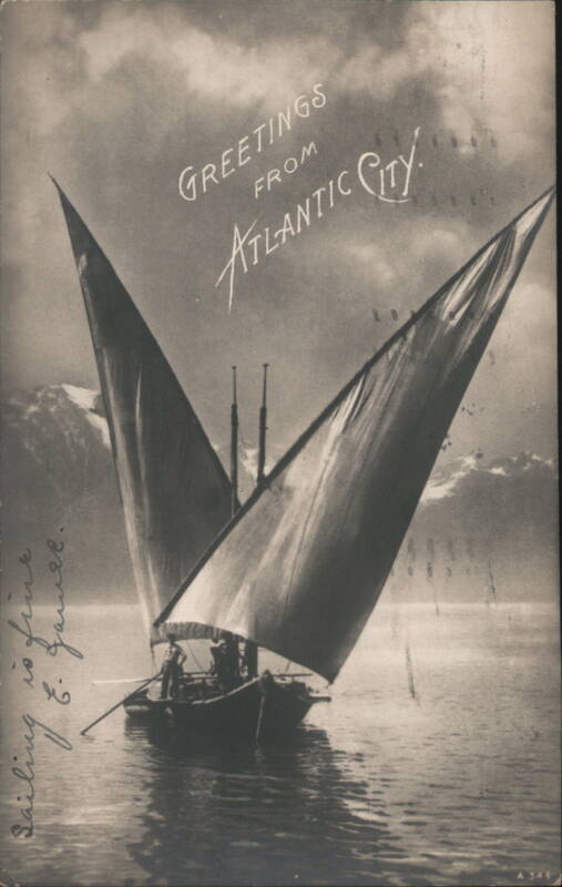 Greetings from Atlantic City - Sailboats New Jersey