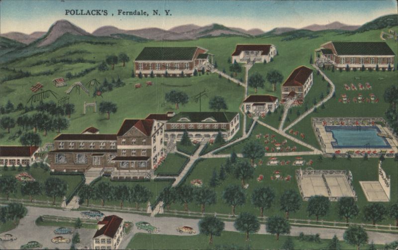 Pollack's Resort, Ferndale, NY - Aerial View New York