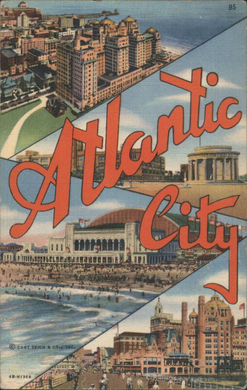 Atlantic City Multi-View, Boardwalk, Beach, Hotels New Jersey