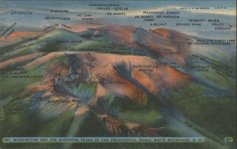 Mt. Washington & Northern Peaks, Presidential Range, NH Gorham New Hampshire