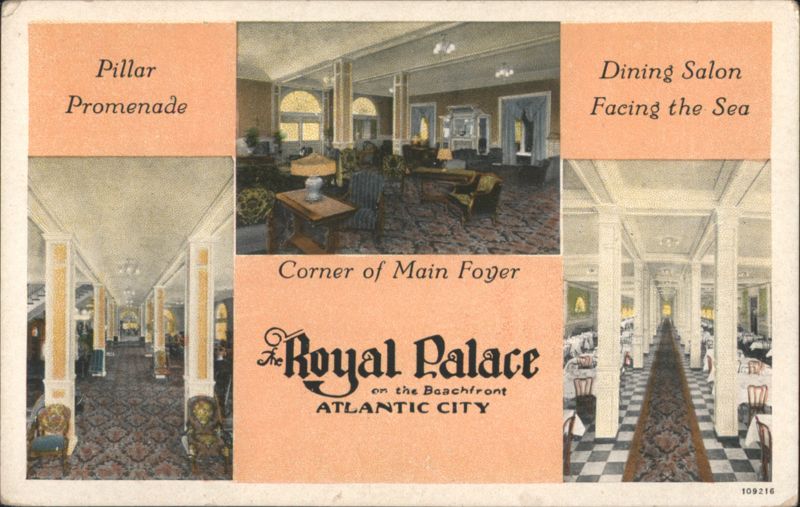 Royal Palace Atlantic City Pillar Promenade Dining Salon Foyer New Jersey