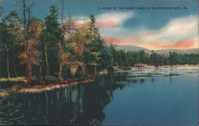 One of Many Lakes in Pocono Mts., PA Pennsylvania