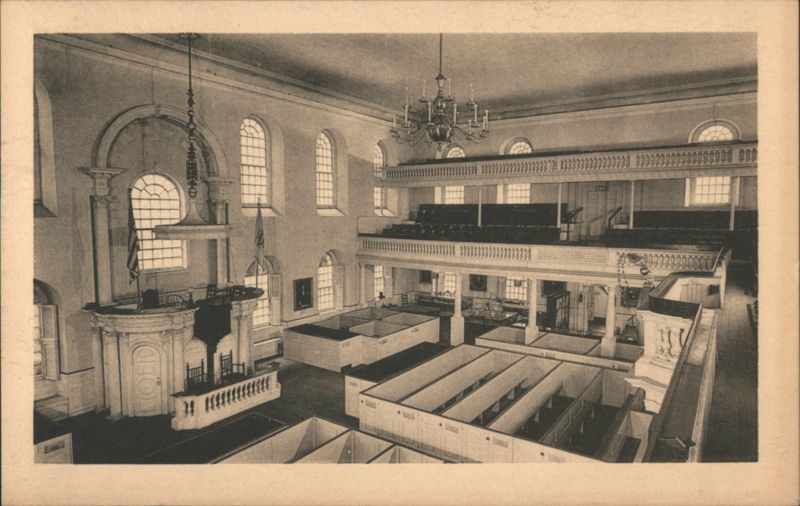 Old South Meeting-house (1729) Interior, Boston, MA Massachusetts