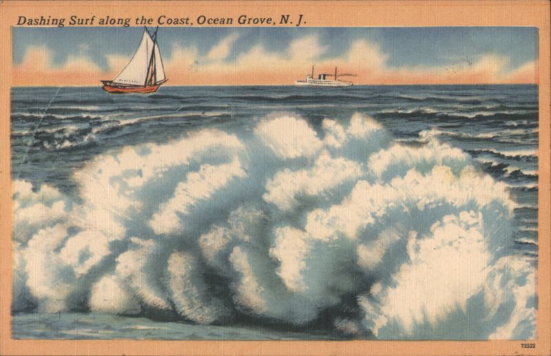 Dashing Surf along the Coast, Ocean Grove, NJ New Jersey