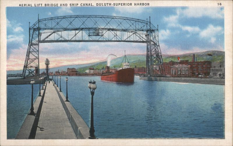 Aerial Lift Bridge and Ship Canal, Duluth-Superior Minnesota