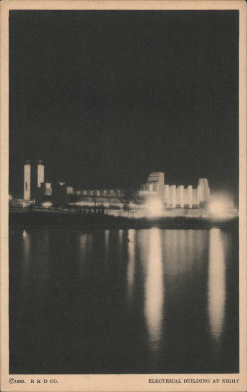 Electrical Building at Night - A Century of Progress Chicago Illinois