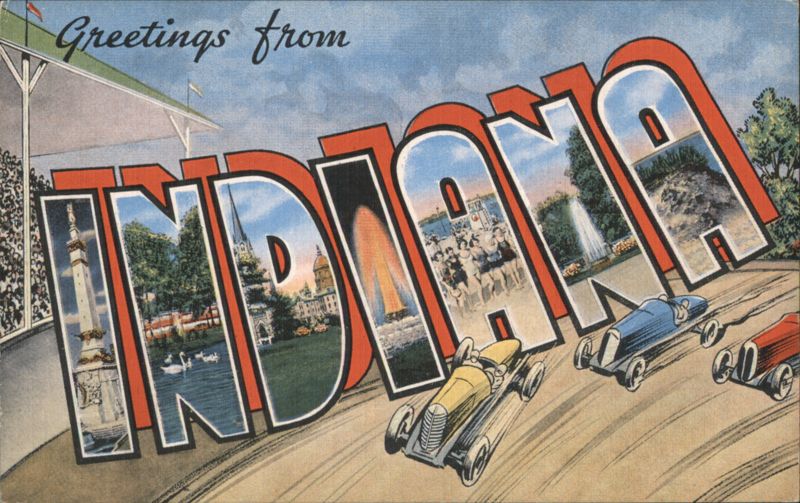 Greetings from Indiana, Race Cars, State Landmarks