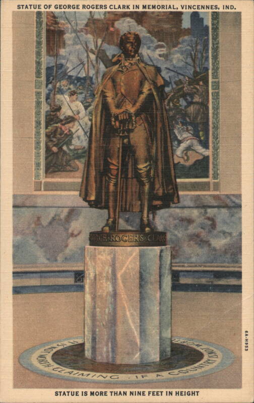 George Rogers Clark Statue, 9+ Ft, Vincennes, IN Indiana