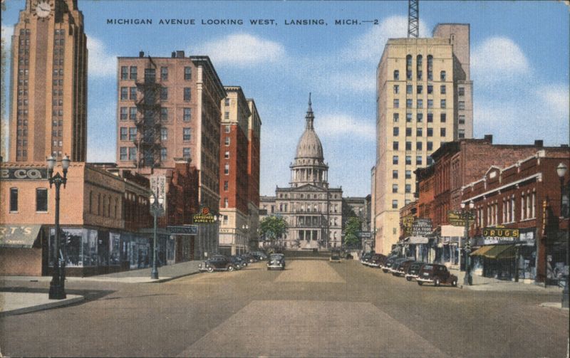 Michigan Avenue Looking West, Lansing, MI