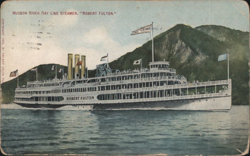 Hudson River Day Line Steamer Robert Fulton, Poughkeepsie NY New York