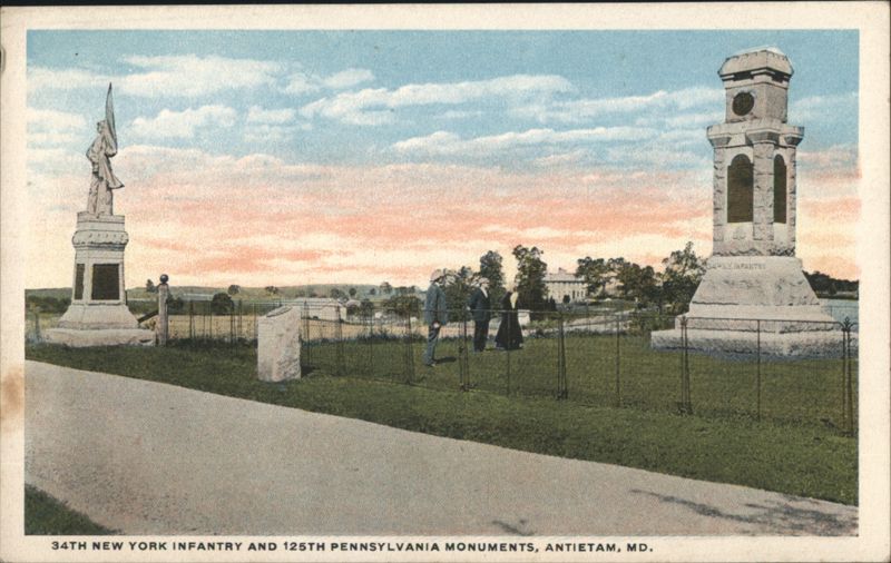 34th New York & 125th Pennsylvania Monuments, Antietam Maryland