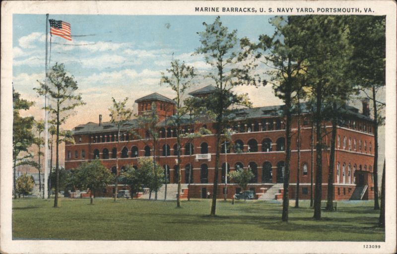 Marine Barracks, U.S. Navy Yard, Portsmouth, VA. Virginia