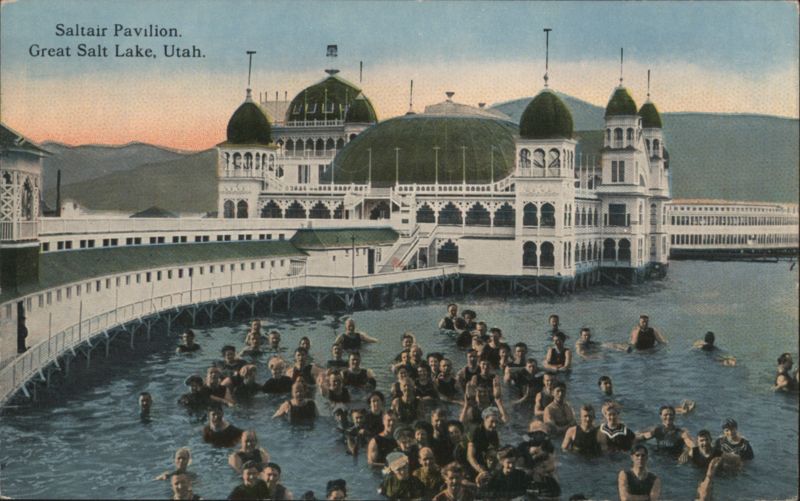 Saltair Pavilion, Great Salt Lake, Swimmers Utah