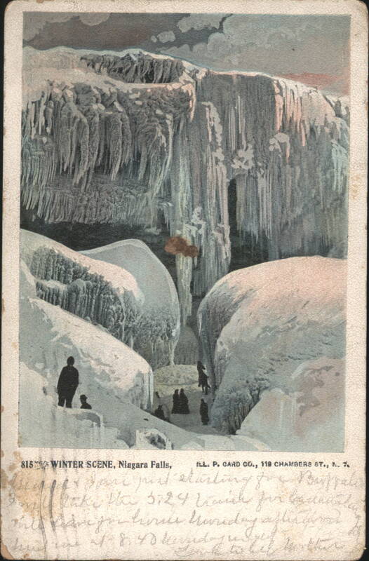 Winter Scene, Niagara Falls with Ice Formations New York