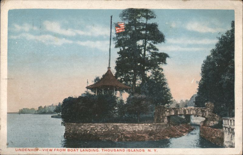 Lindenhof - View from Boat Landing, Thousand Islands Alexandria Bay New York