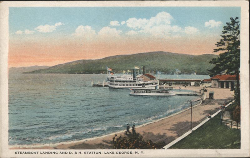 Steamboat Landing & D. & H. Station, Lake George, NY New York