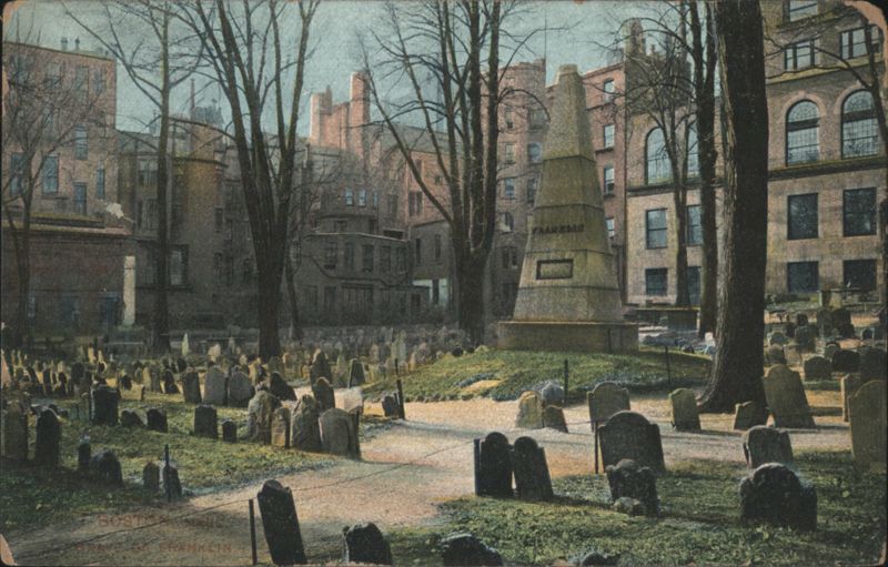 Grave of Franklin, Boston, MA Massachusetts