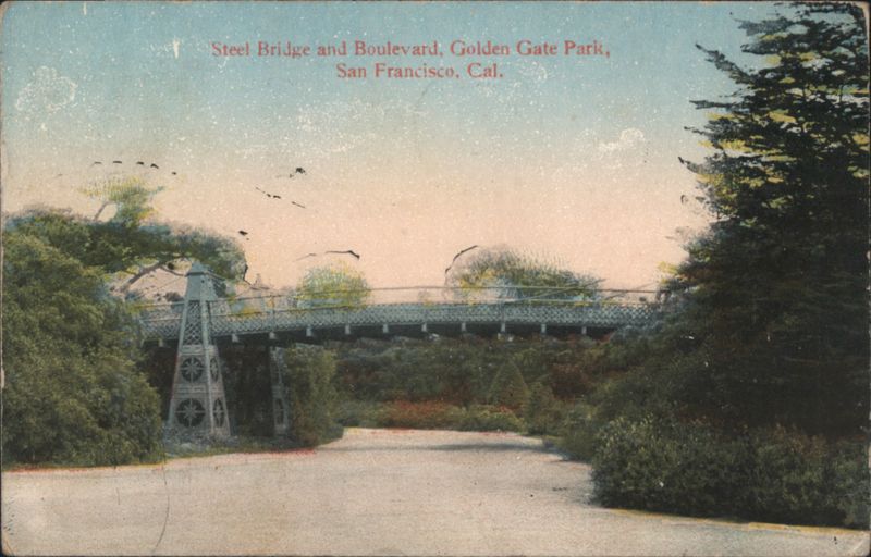Steel Bridge and Boulevard, Golden Gate Park, San Francisco California