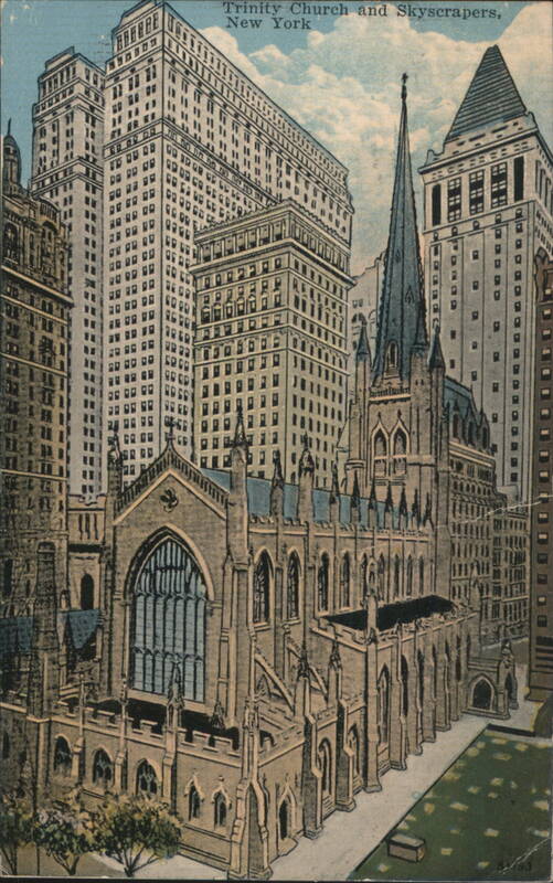 Trinity Church and Skyscrapers, New York