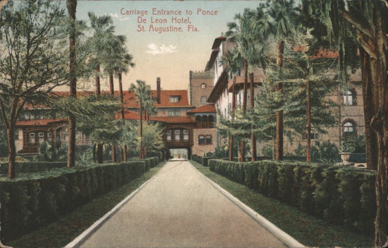 Carriage Entrance to Ponce De Leon Hotel St. Augustine Florida