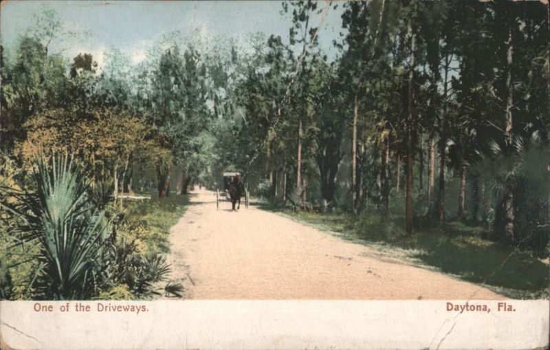 Driveway with Horse-Drawn Carriage, Daytona, FL Daytona Beach Florida
