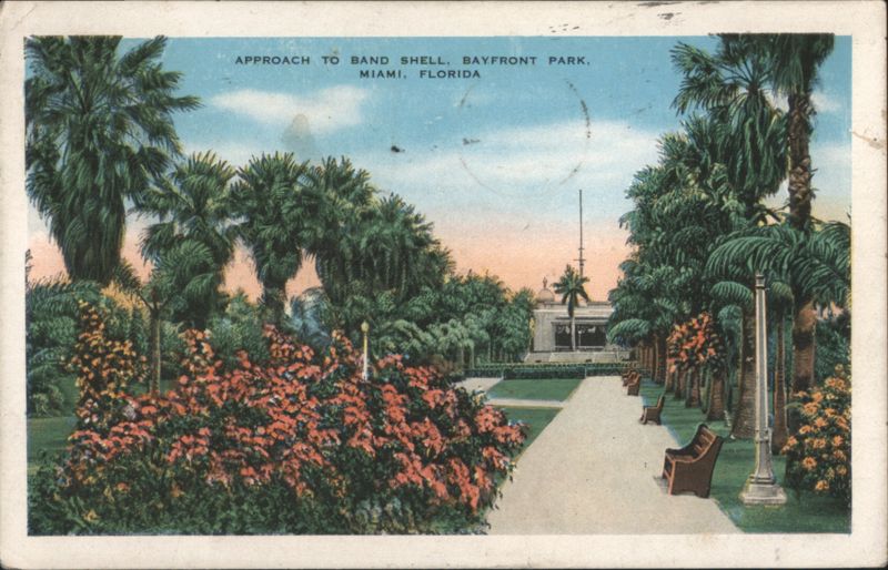 Approach to Band Shell, Bayfront Park, Miami, FL Florida