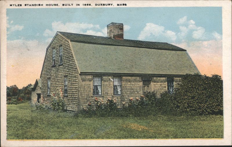Myles Standish House, Built 1666, Duxbury, MA Massachusetts