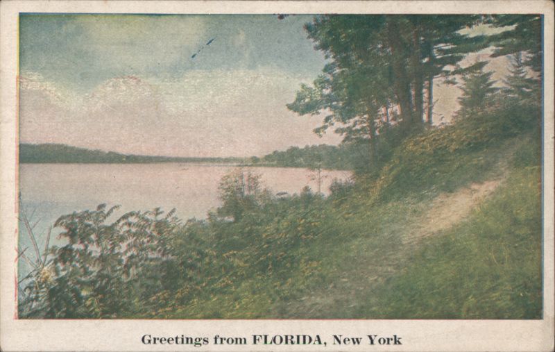 Lake and Wooded Path, Florida, NY New York