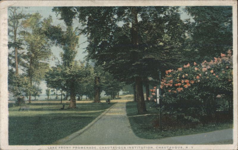 Lake Front Promenade, Chautauqua Institution, Chautauqua, NY New York