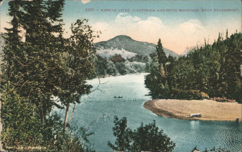 Russian River, California and Pitch Mountain, near Healdsburg