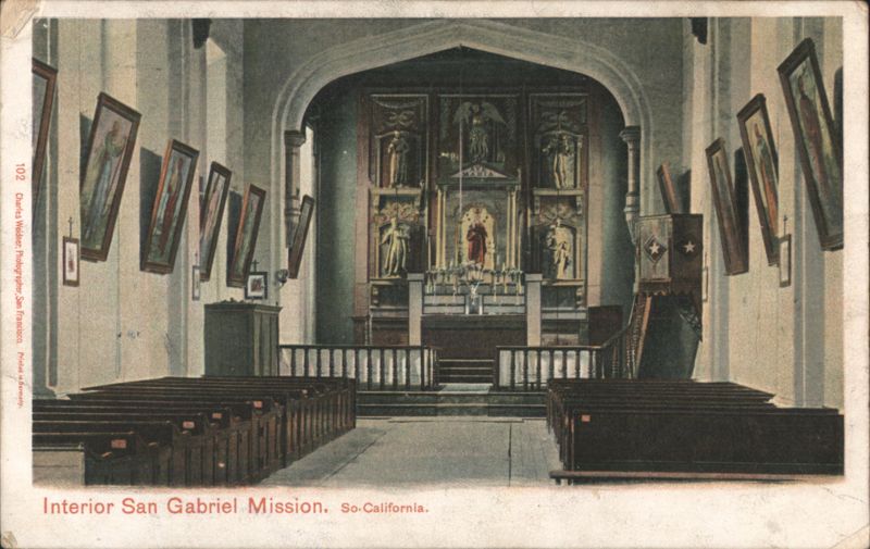 Interior San Gabriel Mission California Charles Weidner