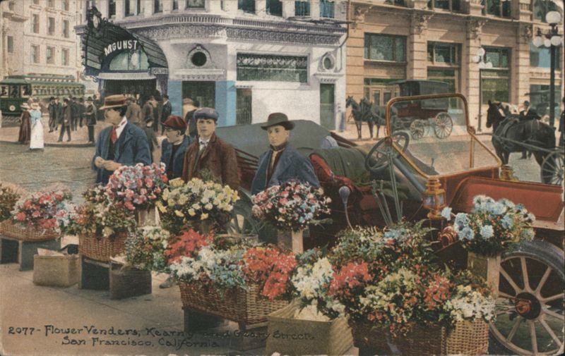 Flower Venders, Kearny & Geary Streets San Francisco California