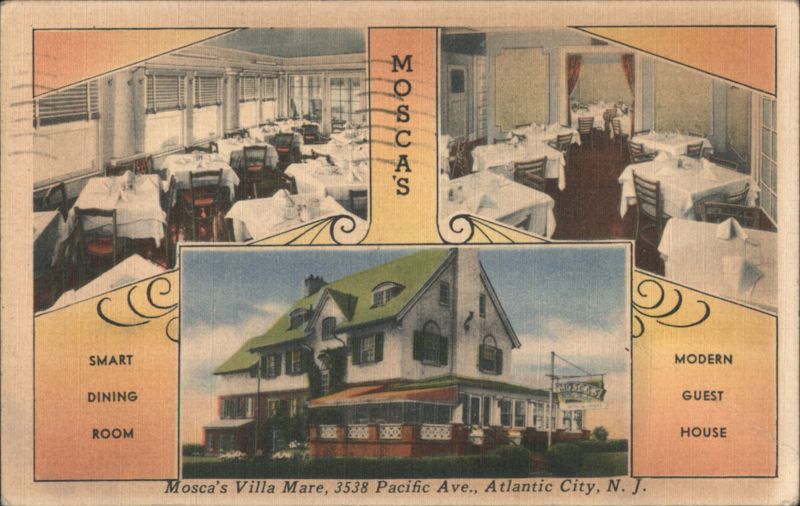 Mosca's Villa Mare, Dining Room, Guest House, Atlantic City New Jersey