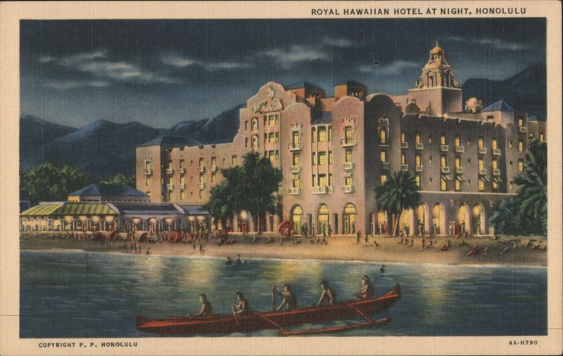 Royal Hawaiian Hotel at Night, Honolulu